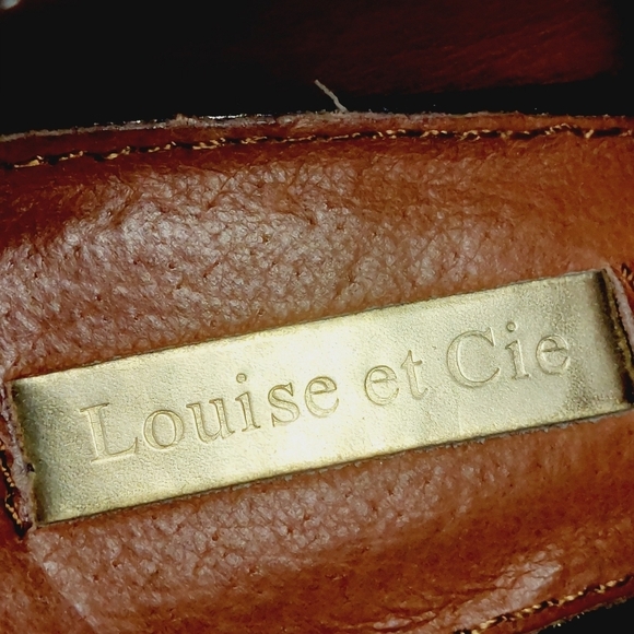 Louise et Cie Black Patent Leather Lace Up Block Heel Loafers Boots D263 - Picture 9 of 12